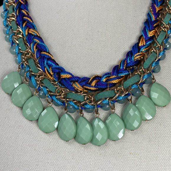 Gorgeous drippy layered artisan style statement necklace - Picture 5 of 5